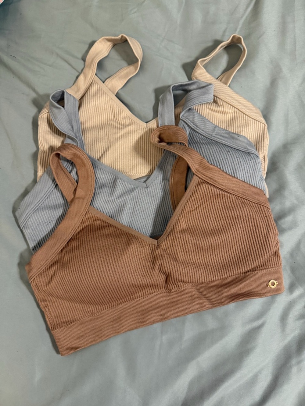 Ribbed V-Neck Comfort Bralette